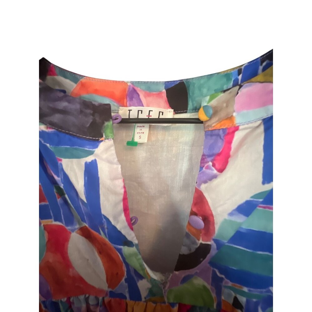 Tcec Multicolor Abstract Print Short Sleeve Dress… - image 4